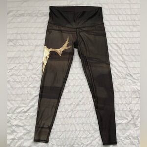 Teeki women’s leggings size L. Really cool print. Second skin feel. Yoga, hike.